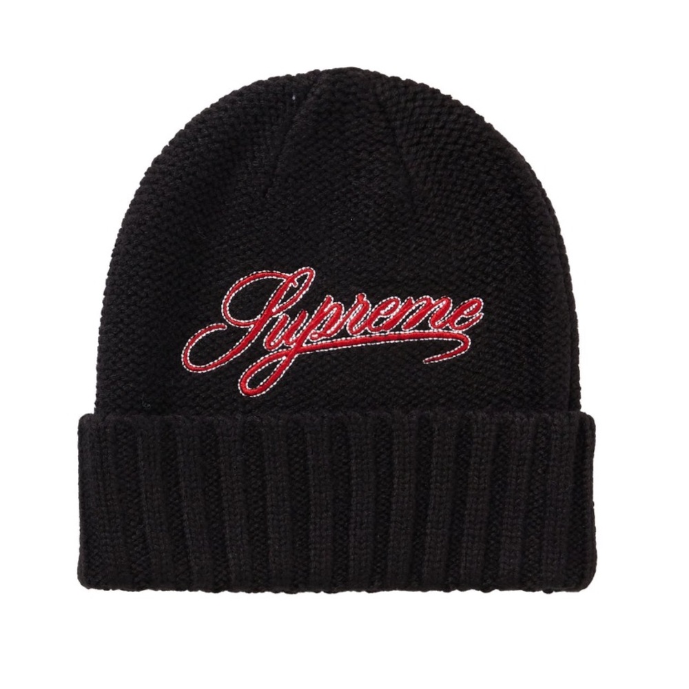 Brand new in package supreme script beanie